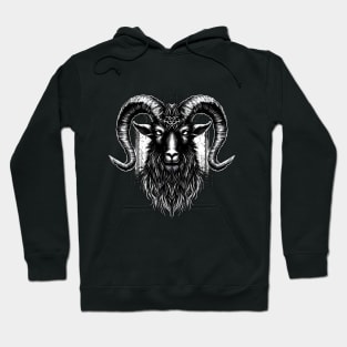 Lordly Dark Ram Goat Hoodie